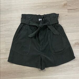 Zara Charcoal High-Waisted Shorts